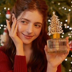 NWT COCODOR Christmas White Tree Reed Diffuser Holiday Set / Balsam & Cedarwood